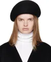 La Collection Black Adila Beret In Black