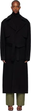 La Collection Black Karin Coat In Black