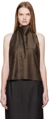 La Collection Brown Jeanne Top In Brown