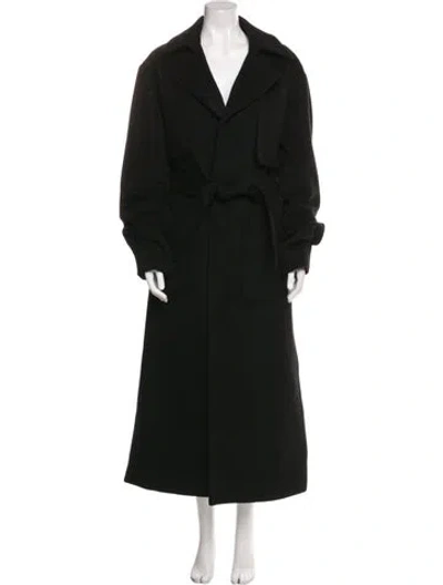 Pre-owned La Collection Cashmere Faux Fur Coat W/ Tags In Black