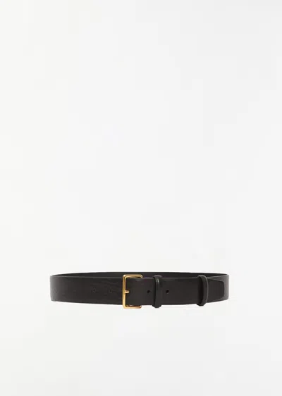 La Collection Charlie Leather Belt In Black