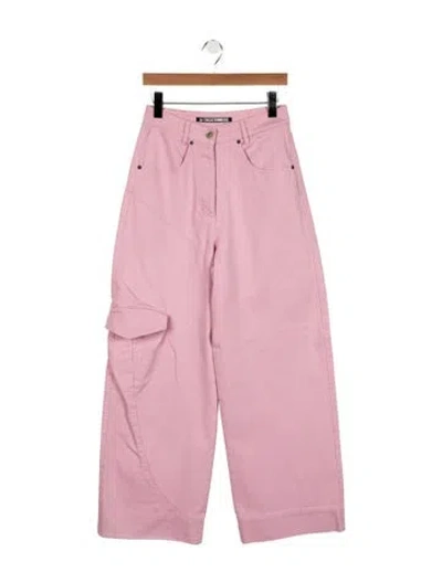 Pre-owned La Collection High-rise Wide Leg Jeans In Pink