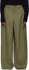 La Collection Khaki Stein Trousers In Forest