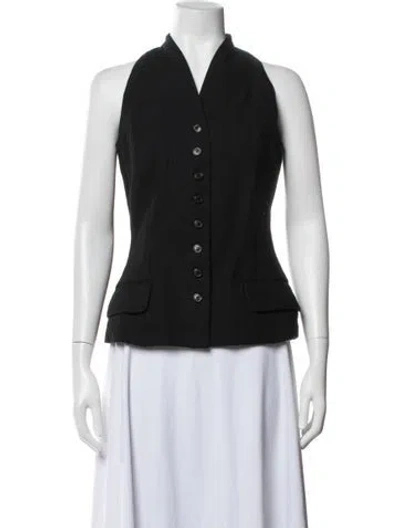 Pre-owned La Collection Linen Vest W/ Tags In Black