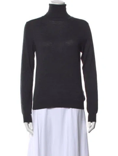 Pre-owned La Collection Merino Wool Turtleneck Sweater In Gray