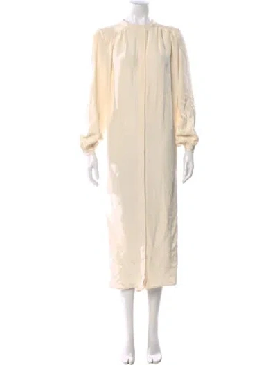 Pre-owned La Collection Mock Neck Long Dress In Neutral