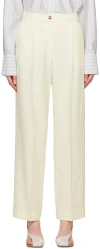 La Collection Off-white Constance Trousers In Offwhite