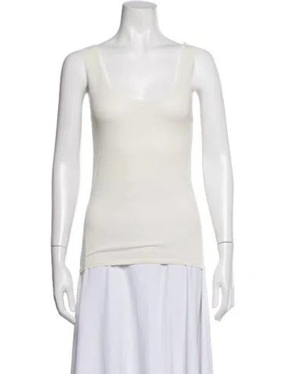 Pre-owned La Collection Scoop Neck Sleeveless Top W/ Tags In White
