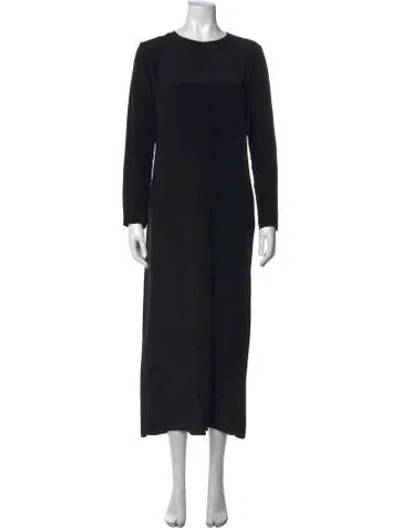 Pre-owned La Collection Silk Long Dress In Black