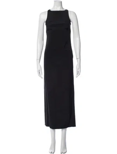 Pre-owned La Collection Silk Long Dress In Black