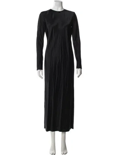 Pre-owned La Collection Silk Long Dress In Black