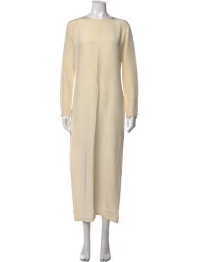 Pre-owned La Collection Silk Long Dress In Neutrals