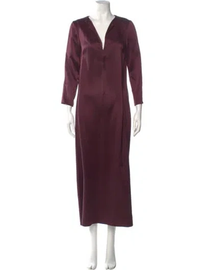 Pre-owned La Collection Silk Long Dress In Purple