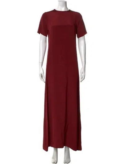 Pre-owned La Collection Silk Long Dress In Red