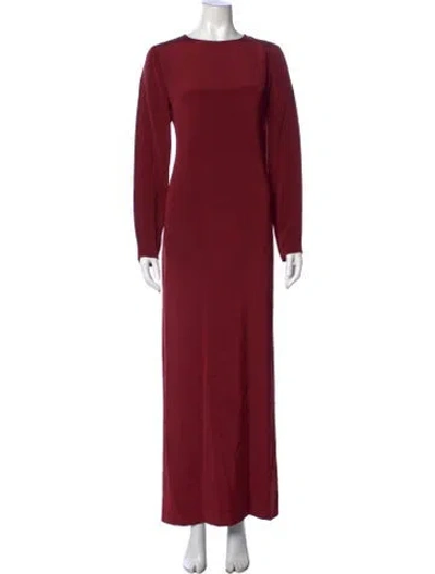 Pre-owned La Collection Silk Long Dress In Red