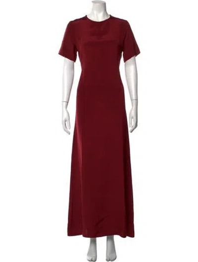 Pre-owned La Collection Silk Long Dress In Red