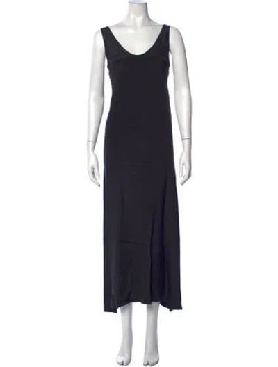 Pre-owned La Collection Silk Long Dress W/ Tags In Black