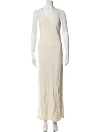 Pre-owned La Collection Silk Long Dress W/ Tags In Neutrals