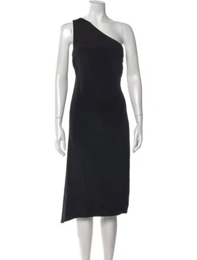 Pre-owned La Collection Silk Midi Length Dress In Black