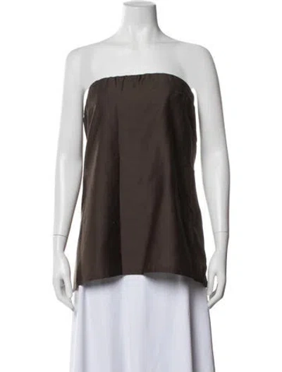 Pre-owned La Collection Strapless Top In Brown