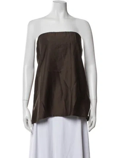 Pre-owned La Collection Strapless Top In Brown