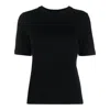 La Collection Short-sleeve Cotton T-shirt In Black