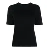 La Collection Short-sleeve Cotton T-shirt In Black