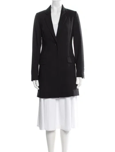 Pre-owned La Collection Virgin Wool Blazer In Black