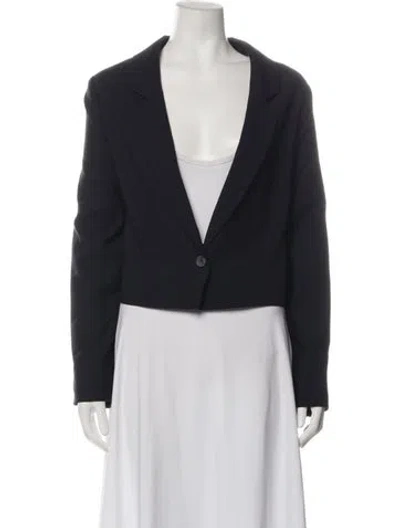 Pre-owned La Collection Virgin Wool Blazer In Black