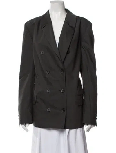 Pre-owned La Collection Virgin Wool Blazer In Grey