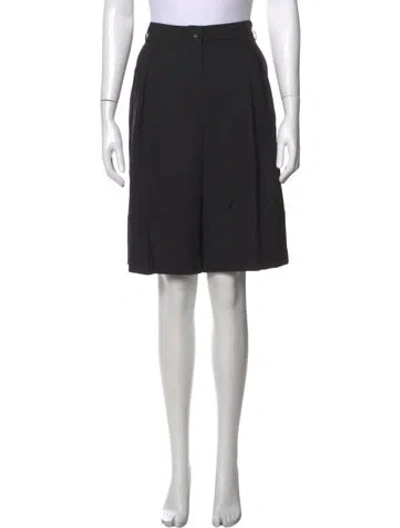 Pre-owned La Collection Virgin Wool Knee-length Shorts In Black