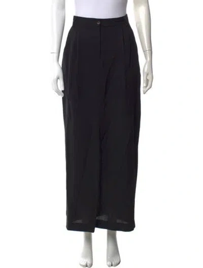 Pre-owned La Collection Virgin Wool Long Skirt In Black