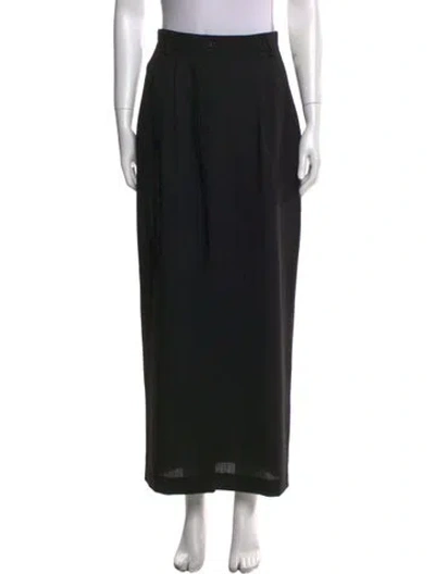 Pre-owned La Collection Virgin Wool Long Skirt W/ Tags In Black