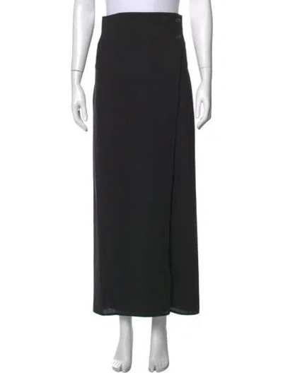 Pre-owned La Collection Virgin Wool Long Skirt W/ Tags In Black