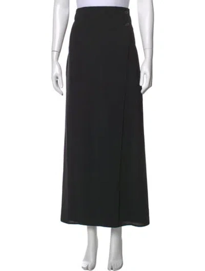Pre-owned La Collection Virgin Wool Long Skirt W/ Tags In Black