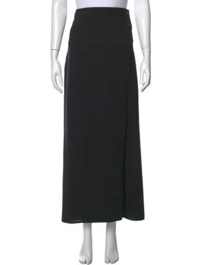 Pre-owned La Collection Virgin Wool Long Skirt W/ Tags In Black
