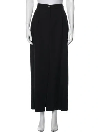 Pre-owned La Collection Virgin Wool Long Skirt W/ Tags In Black