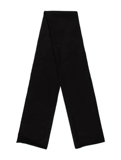 Pre-owned La Collection Virgin Wool Scarf In Black
