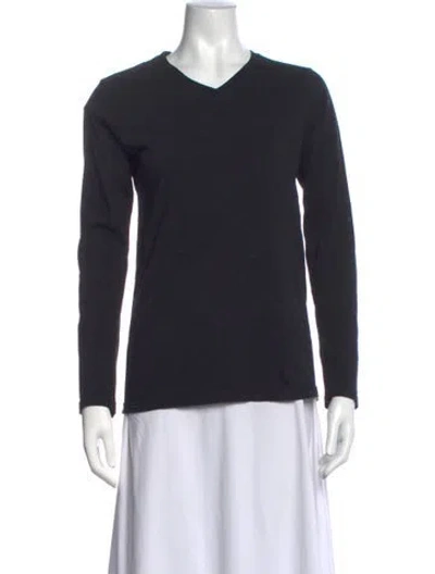 Pre-owned La Collection V-neck Long Sleeve T-shirt In Blue