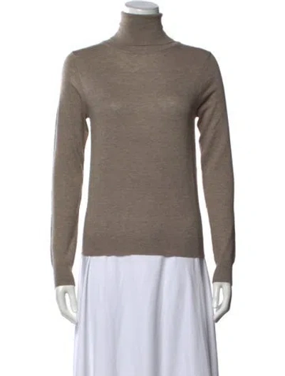 Pre-owned La Collection Wool Turtleneck Sweater In Brown