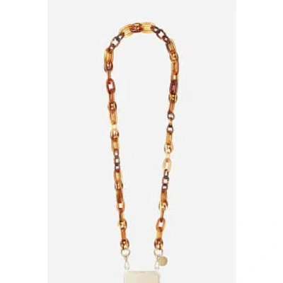 La Coque Francaise Amber Phone Chain In Brown