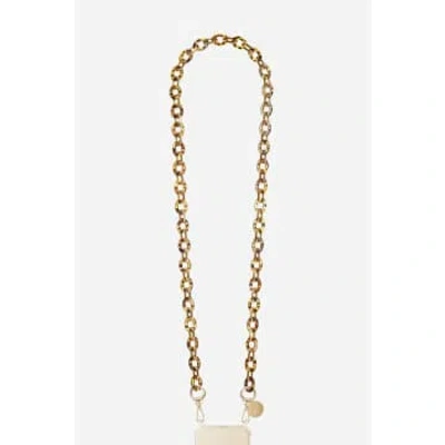 La Coque Francaise Cassy Phone Chain In Brown