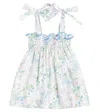 La Coqueta Ana Floral Cotton Top In Ivory Floral