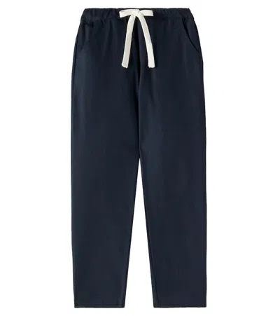 La Coqueta Kids' Andreas Cotton Pants In Navy