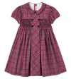 La Coqueta Arcadia Plaid Smocked Cotton Dress In Red