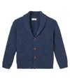 La Coqueta Axel Wool-blend Cardigan In Blue