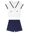 La Coqueta Baby Antonio Top And Shorts In White