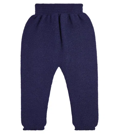 La Coqueta Baby Augusto Wool Pants In Blue