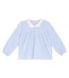 La Coqueta Baby Chiara Striped Shirt In Blue
