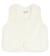 La Coqueta Baby Eva Faux-fur Vest In White